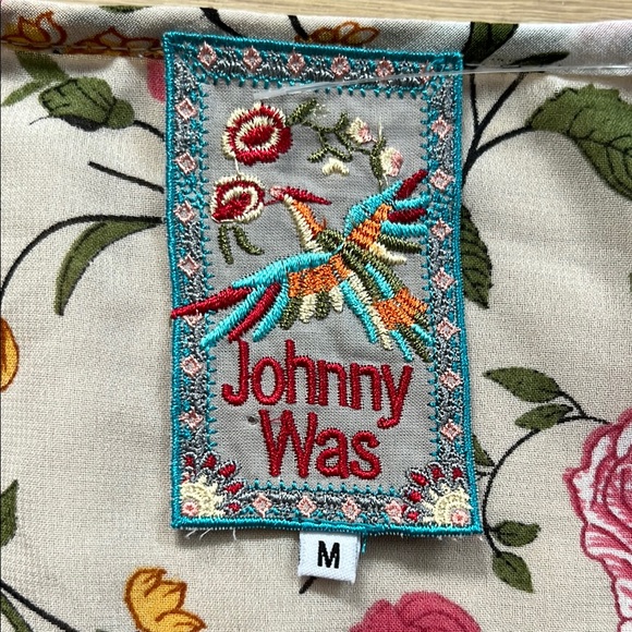 Johnny Was Floral Kimono with Fringe - Picture 8 of 9